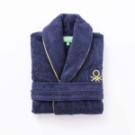 Халат за баня 100 % памук тъмно син