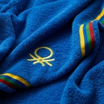 Детско пончо за плаж 65 х 65 см, син цвят, Rainbow Kids, United Colors Of Benetton