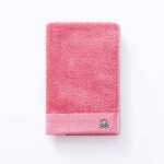 Памучна кърпа за баня розов цвят