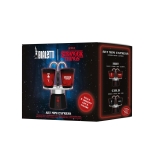 Комплект кафеварка с 2 броя чаши Set Mini, Stranger Things, цвят червено - черно, Bialetti Италия