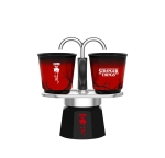 Комплект кафеварка с 2 броя чаши Set Mini, Stranger Things, цвят червено - черно, Bialetti Италия