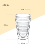 Двустенна чаша 400 мл Bubble, WILMAX Англия