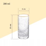 Стъклен чаша за вода 290 мл Hammered Gold, Wilmax Англия