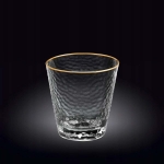 Стъклена чаша за уиски 300 мл Hammered Gold, Wilmax Англия