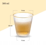 Стъклена чаша за уиски 300 мл Hammered Gold, Wilmax Англия