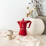 Кафеварка за 6 чаши Moka Exclusive, червена, Bialetti Италия