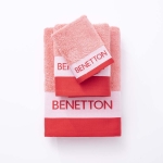 Розова кърпа за баня Benetton 30 х 50 см