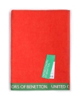 Плажна кърпа 90 х 160 см Rainbow - червен цвят, United Colors of Benetton