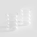 Стъклени чаши за лате, коктейл или вода 360 мл BUBBLY - 2 бр, HOMLA Полша