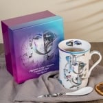Керамична чаша с лъжичка за чай 240 мл Изкуство
