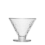 стъклени релефни чаши за десерт