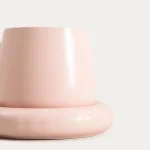 красива чаша за чай в розово