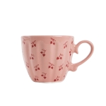 розова чаша с декор череши 200 мл