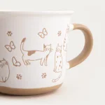 Порцеланова чаша за чай 300 мл NANDI - котенца, HOMLA Полша