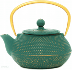 Чугунен чайник с филтър 800 мл Andreas, зелен цвят, HOMLA Полша