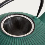 Чугунен чайник с цедка 800 мл Andreas, зелен цвят, HOMLA Полша