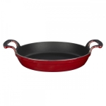 Чугунена купа с две дръжки 16 см, червен цвят, LAVA Турция