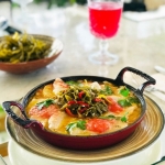 Чугунена купа с две дръжки 16 см, червен цвят, LAVA Турция