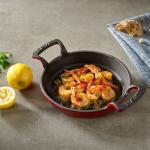 Чугунена купа с две дръжки 16 см, червен цвят, LAVA Турция