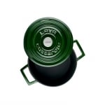 Кръгла чугунена тенджера 28 см, зелен цвят PREMIUM, LAVA Турция