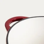 Плитка чугунена емайлирана тенджера с капак 2.5 литра ANDREAS - червена, HOMLA Полша