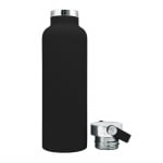 Двустенен термос за напитки с дръжка 750 мл, черен цвят, NERTHUS Испания
