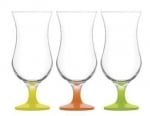 Стъклени чаши за коктейл с цветно столче 460 мл FIESTA, 6 броя