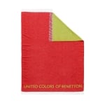 Одеяло с две лица 140 x 190 см Rainbow, цвят червено и зелено, United Colors Of Benetton
