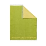 Одеяло с две лица 140 x 190 см Rainbow, цвят зелен и жълт, United Colors Of Benetton