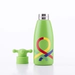 Стоманена бутилка за вода 550 мл, зелен цвят, капачка тип кранче, United Colors Of Benetton