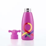 Стоманена бутилка за вода 550 мл, лилав цвят, капачка тип кранче, United Colors Of Benetton
