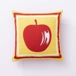 Възглавница 40 x 40 см Fruits, жълт цвят с червена ябълка, United Colors Of Benetton