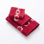 Комплект от 3 броя хавлиени кърпи, червен цвят с точки Fw23, United Colors Of Benetton