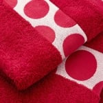 Комплект от 3 броя хавлиени кърпи, червен цвят с точки Fw23, United Colors Of Benetton