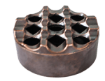 Алуминиев кръгъл ветроустойчив пепелник Ø 9.3 x h 4 см пепелник, Rustic