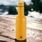 Стоманена термобутилка за вода 550 мл, жълт цвят, United Colors Of Benetton