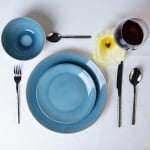 Порцеланов сервиз за хранене 18 елемента, син цвят