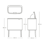 Кош за смет 36 литра Bo Touch - Mineral Concrete Grey, Brabantia Холандия