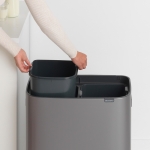 Кош за разделно събиране на смет Bo Touch 2 x 30 литра - Platinum, Brabantia Холандия