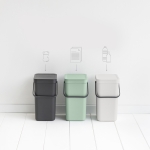 Кош за разделно събиране на смет 12 литра Sort&Go - Jade Green, Brabantia 