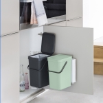 Кош за разделно събиране на смет 2 х 12 литра Sort&Go - Dark Grey & Jade Green, Brabantia 