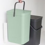 Кош за разделно събиране на смет 2 x 16 литра Sort&Go - Dark Grey & Jade Green, Brabantia 