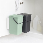 Кош за разделно събиране на смет 2 x 16 литра Sort&Go - Dark Grey & Jade Green, Brabantia 