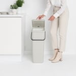 Кош за смет за разделно събиране 40 литра Sort&Go Light Grey, Brabantia Холандия