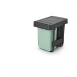 Кош за смет за разделно събиране 2 x 15 литра Sort&Go, Dark Grey & Jade Green, Brabantia Холандия