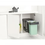 Кош за смет за разделно събиране 2 x 15 литра Sort&Go, Dark Grey & Jade Green, Brabantia Холандия