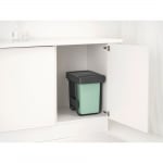 Кош за смет за разделно събиране 2 x 15 литра Sort&Go, Dark Grey & Jade Green, Brabantia Холандия