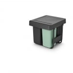 Кош за смет за разделно събиране Sort&Go 2 x 10 литра + 20 литра, Dark Grey & Jade Green, Brabantia Холандия