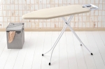 Маса за гладене C 124 x 45 cм с масивна поставка за ютия, Ecru, Brabantia 