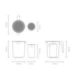 Комплект мерителни кани 2 бр Tasty+ Dark Grey, Brabantia Холандия